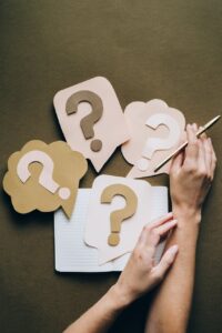 question marks on paper crafts